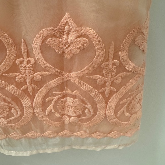 NWOT Peachy Pink Chiffon Summer Blouse / T-shirt - Picture 5 of 5